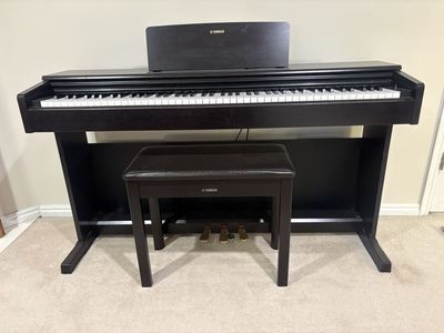 Yamaha Arius YDP-144 Digital Piano w/ Bench - Dark Rosewood, Weighted Keys