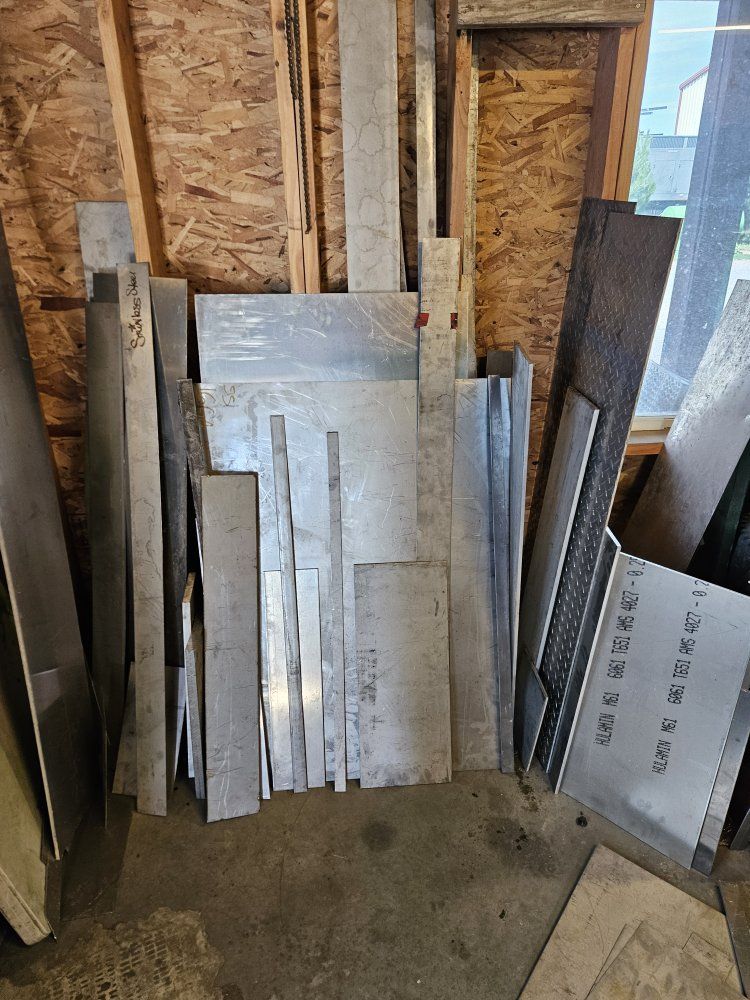 Assorted Metal Sheets & Plates - Steel, Stainless, Diamond Plate - Various Sizes & Thicknesses