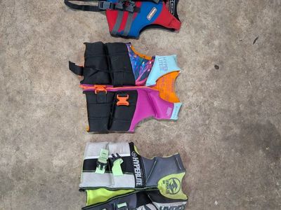 Ocean Pacific Child Life Vest 30-50 LBS & Hyperlite Youth Life Vests 55-88 LBS and 50-90 LBS