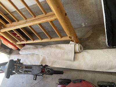 Log Bed Frame (Queen/Cabin Style) - Light Wood Finish
