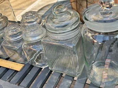 Vintage Glass Apothecary Jars 6 Sizes