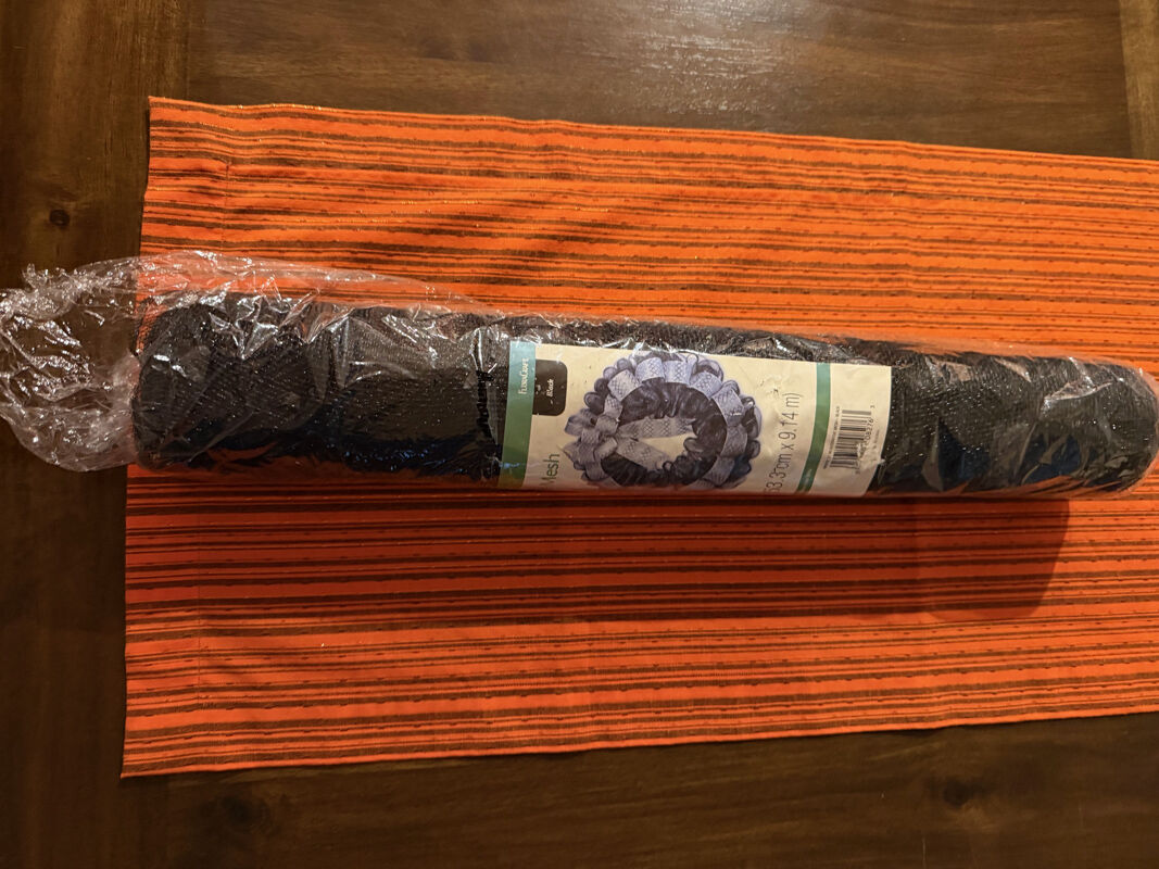 Decorative Black Mesh Fabric by FloraCraft 21" wide x 10 yards long