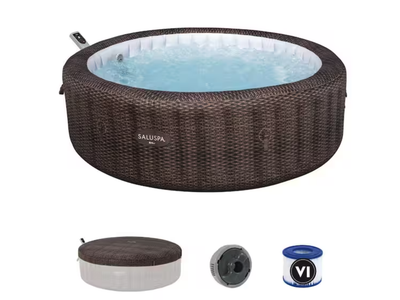 New SaluSpa Bali Smart 7-Person Spa with 180 Jet App 120-Volt Inflatable Hot Tub with Sense Cover