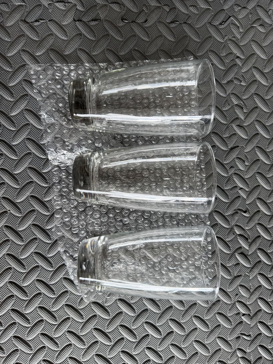 Set of 4 Clear Heavy-Bottom Drinking Glasses