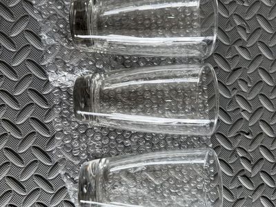 Set of 4 Clear Heavy-Bottom Drinking Glasses
