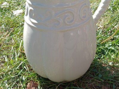 White Pitcher Stoneware Ceramic Celebrating Home China 9"