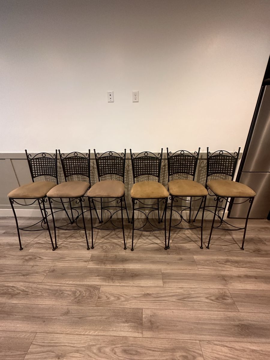 Set of 6 Bar Stools – $100