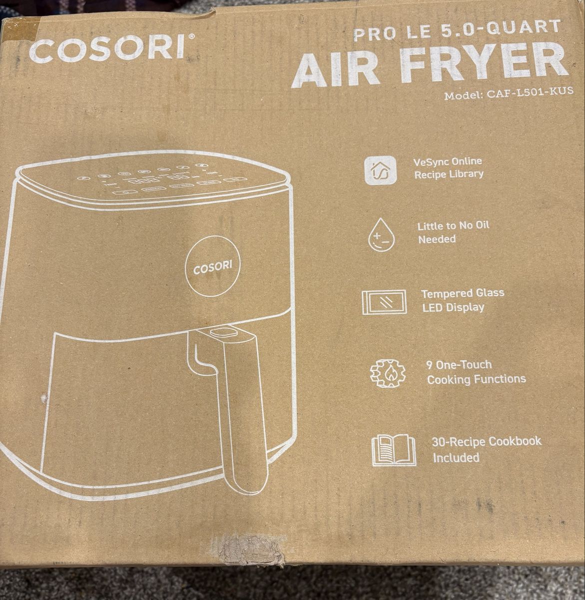 COSORI PRO LE 5.0 QUART AIR FRYER   Brand New in unopened box.