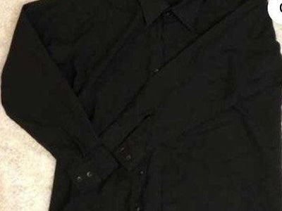 Brand New Black Long Sleeve Button-Down Shirt - Men's Size Small