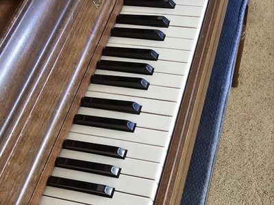 Kimball Spinet Upright Piano with Bench - Working Condition