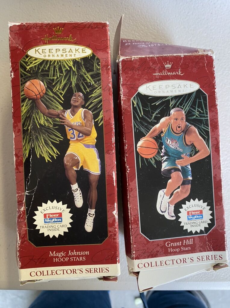 Two Hallmark Basketbsll Ornaments