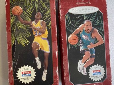 Two Hallmark Basketbsll Ornaments