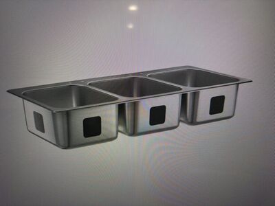 New 3 Compartment Waterloo Under Mount Sink