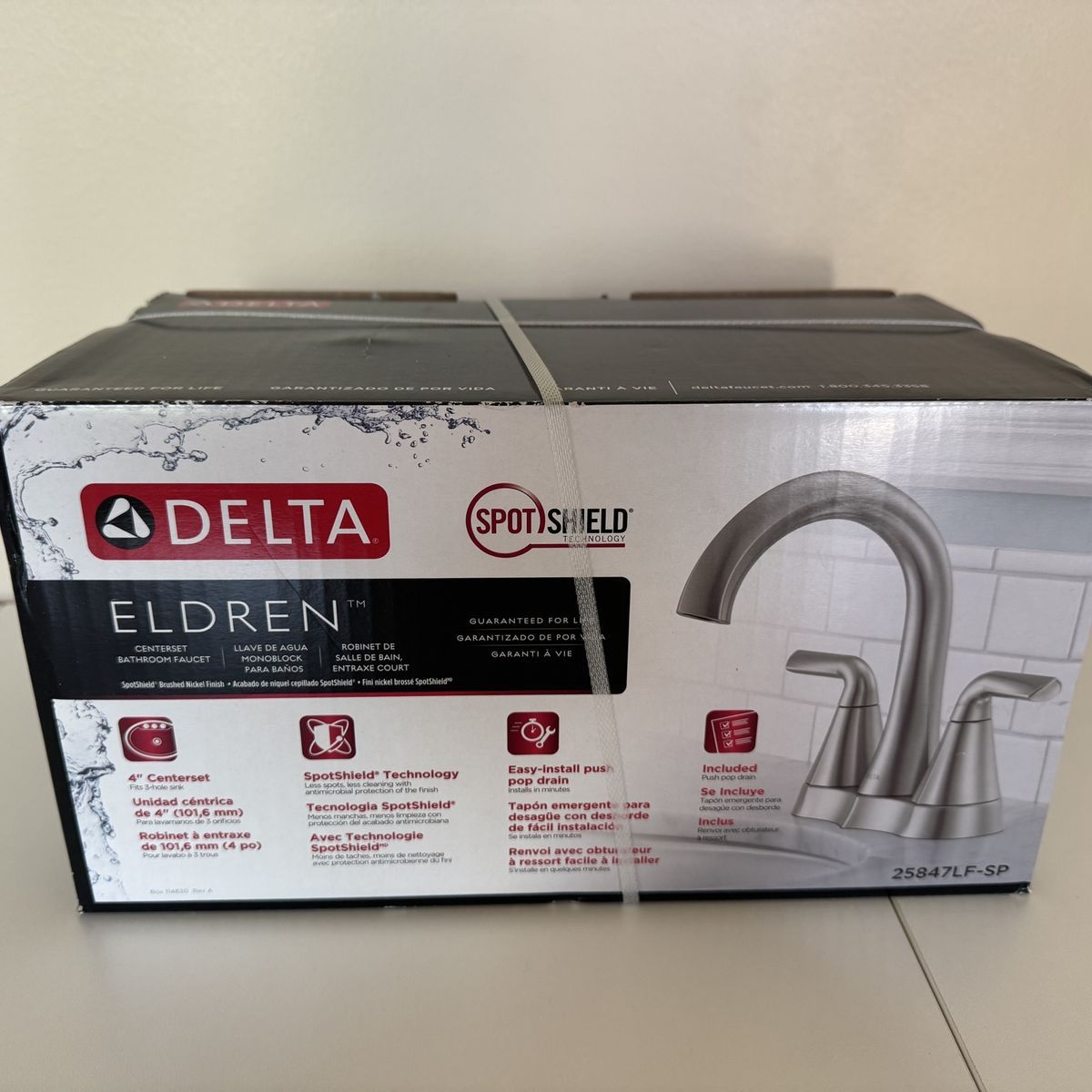 Brand New Delta Eldren brushed nickel faucet