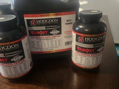 Assorted Smokeless Rifle & Pistol Powder Containers Lot - Hodgdon, Winchester, Accurate