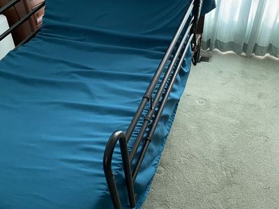 “Drive Brand” Hospital Bed with (Remote-Rail Guard & Bedding Included)