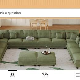 Sectional couch, 14 piece with lots of storage, dark green, MUST SELL!