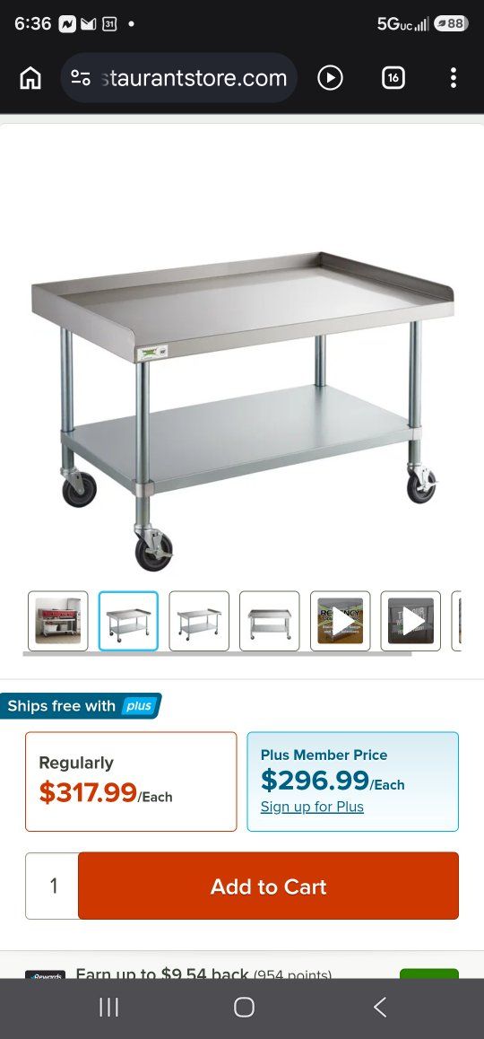 Regency 30x48 Mobile equipment stand