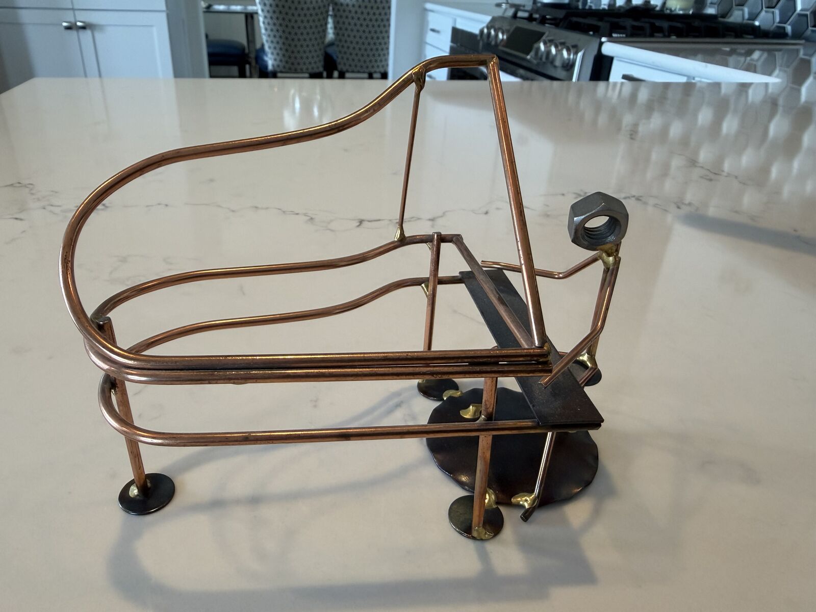 Hand Crafted Wire Piano Player
