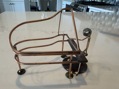 Hand Crafted Wire Piano Player