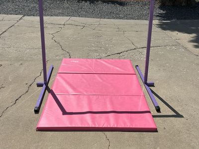Nimble Sports Gymnastics Bar & Pink Mat Combo