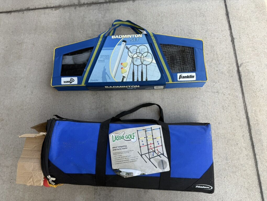 Games Lasso Golf And Badminton $25 Each