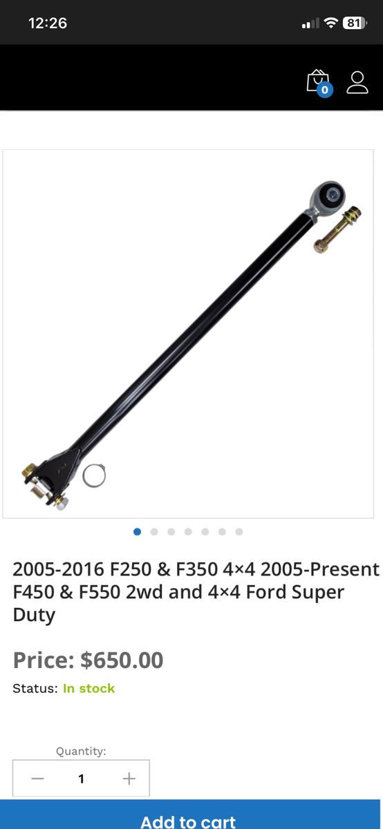 Baja Customs BC-5033 Tracinator Traction Bar for 05-16 Ford F250/F350 4x4 & F450/F550 2WD/4x4