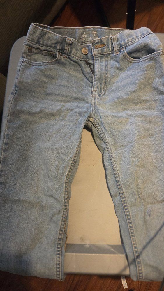 Wonder Nation girls Slim Jeans Size 12 Light Wash Denim Adjustable Waist