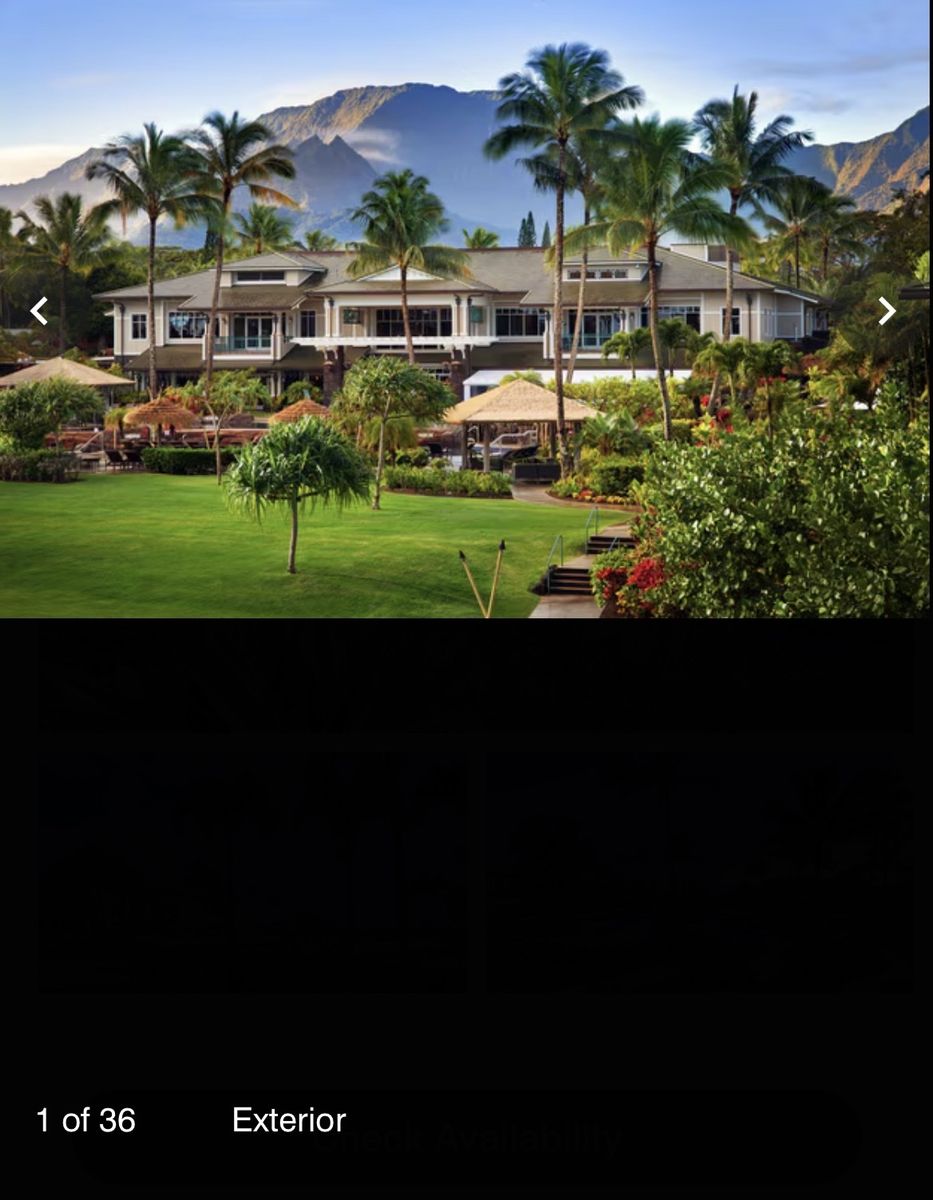 Princeville, Kauai  2 bedroom Vacation rental  Marriott , Westin Princeville Villas