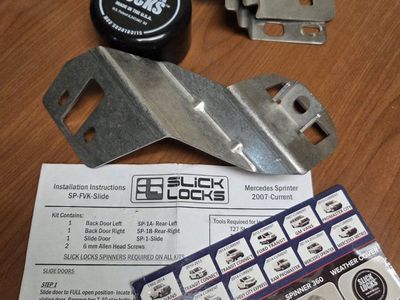 Slick Locks SP-FVK-SLIDE-TK Brackets, Spinners, Weather Covers & Locks Kit for Mercedes Sprinter