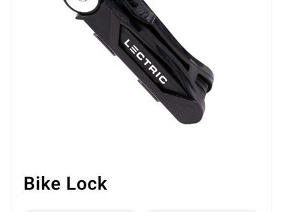 Lectric Bikes Folding Bike Lock with Mounting Bracket and Keys