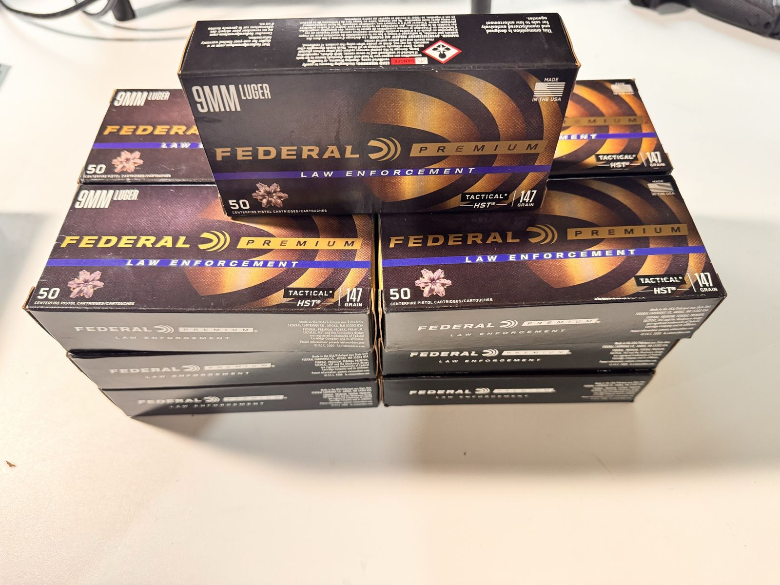 50 Round Box – 9mm JHP Luger Federal Hydra Shok 124 GR Hollow Point Ammo
