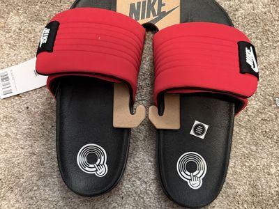 Nike Offcourt Adjust Red/Black Slides Sandals - Men's Size 9.5- New with Tags