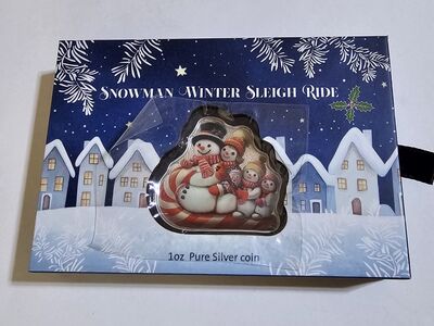 2025 $2 1 oz Silver .999 PAMP SNOWMAN