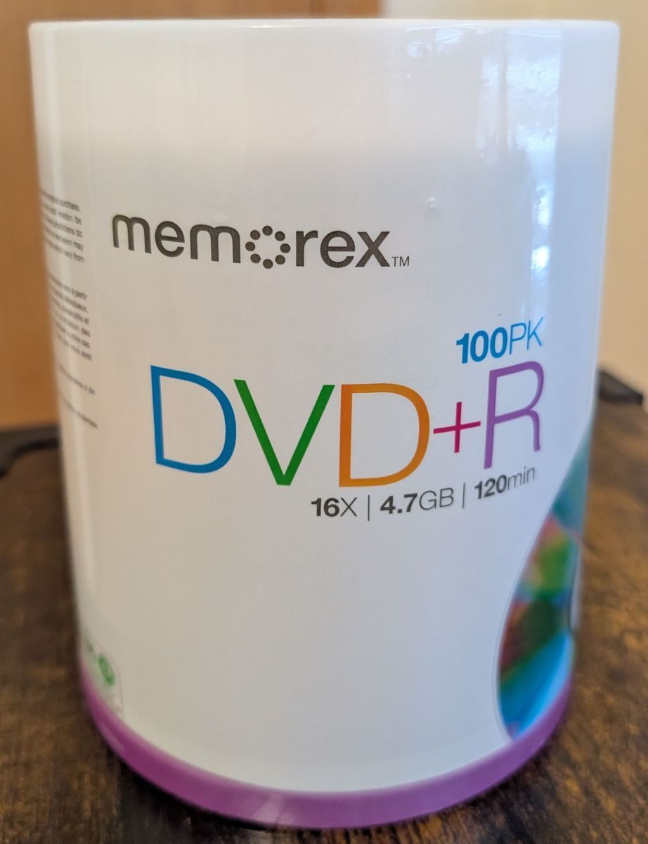 DVD+R Spindle, Pack Of 100, New - Sealed Container