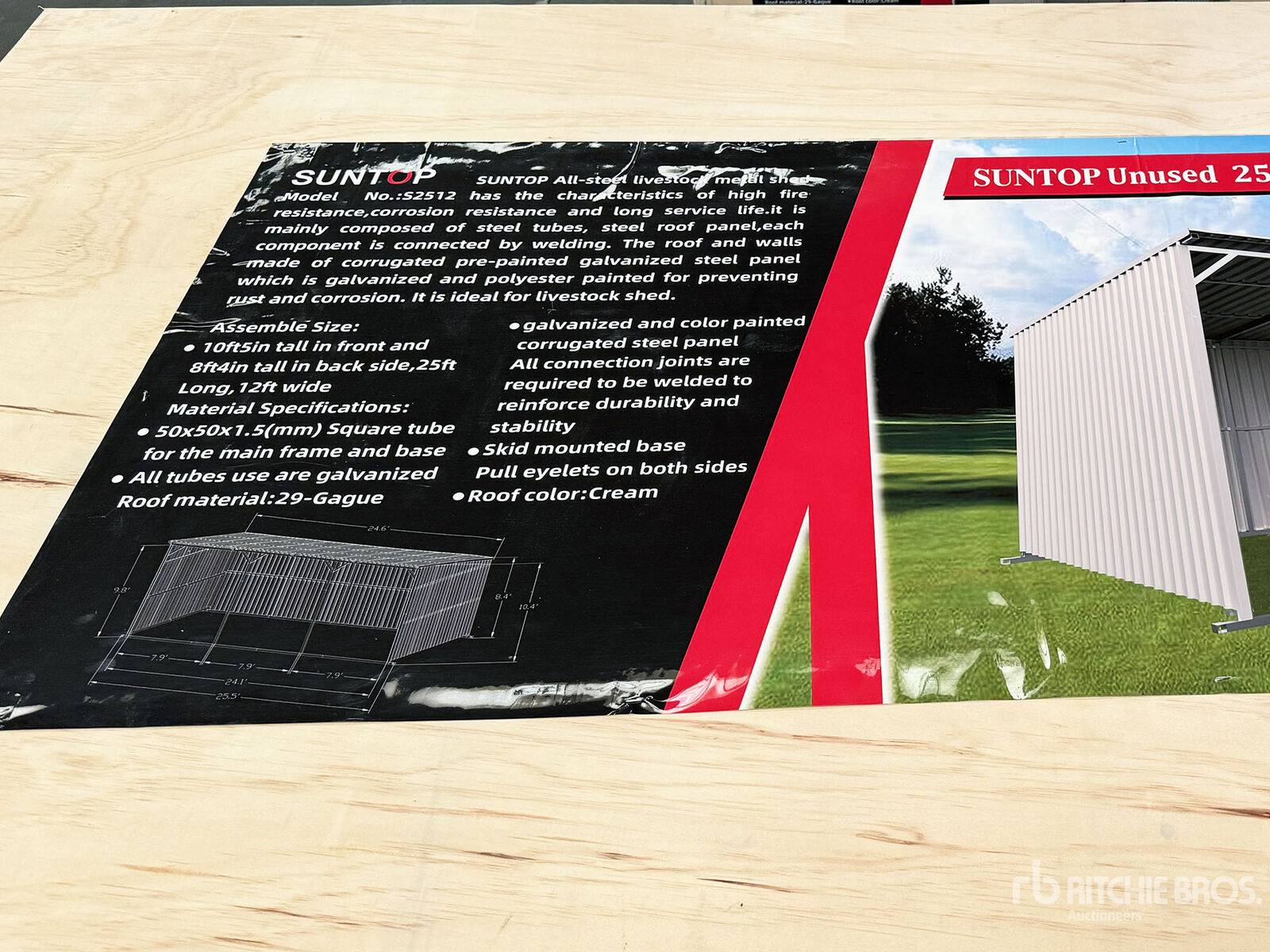 livestock shelter   25 ft x 12 ft