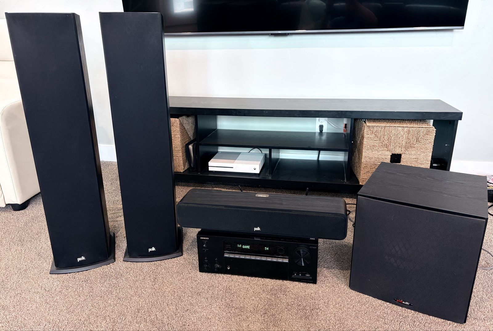 Polk 5.1 Home Theater System + Onkyo TX-NR676 Dolby Atmos Receiver