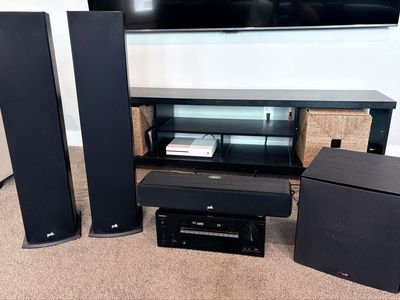 Polk 5.1 Home Theater System + Onkyo TX-NR676 Dolby Atmos Receiver