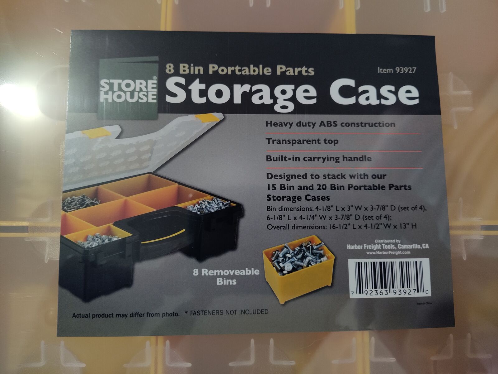 8 Bin Portable storage case