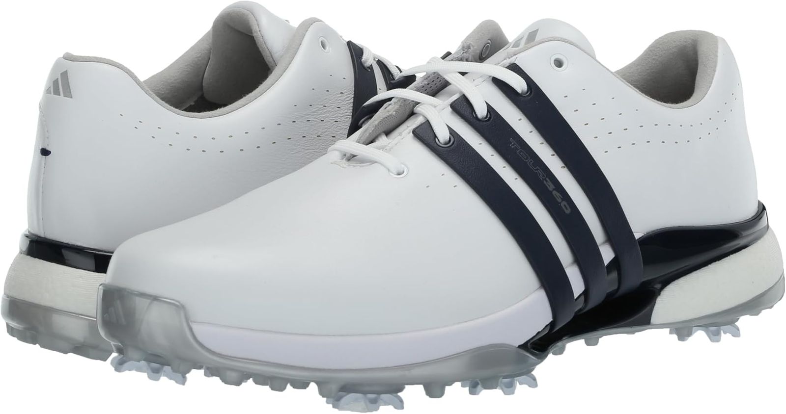 Adidas Tour360 Golf Shoes, Size 9,  White and Black