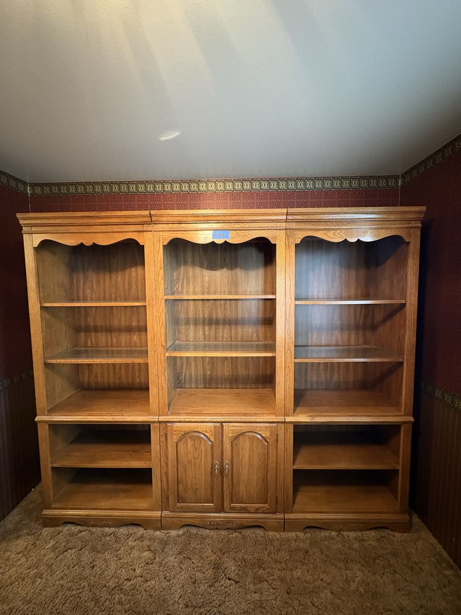 Vintage Solid Wood Bookshelves