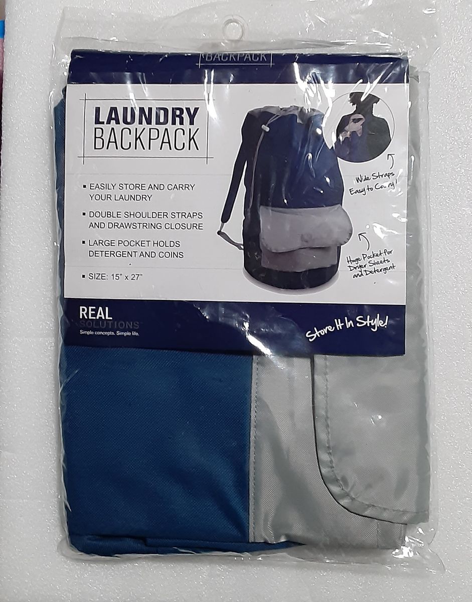Heavy Duty Laundry Backpack - 15 inch x 27 inch - New