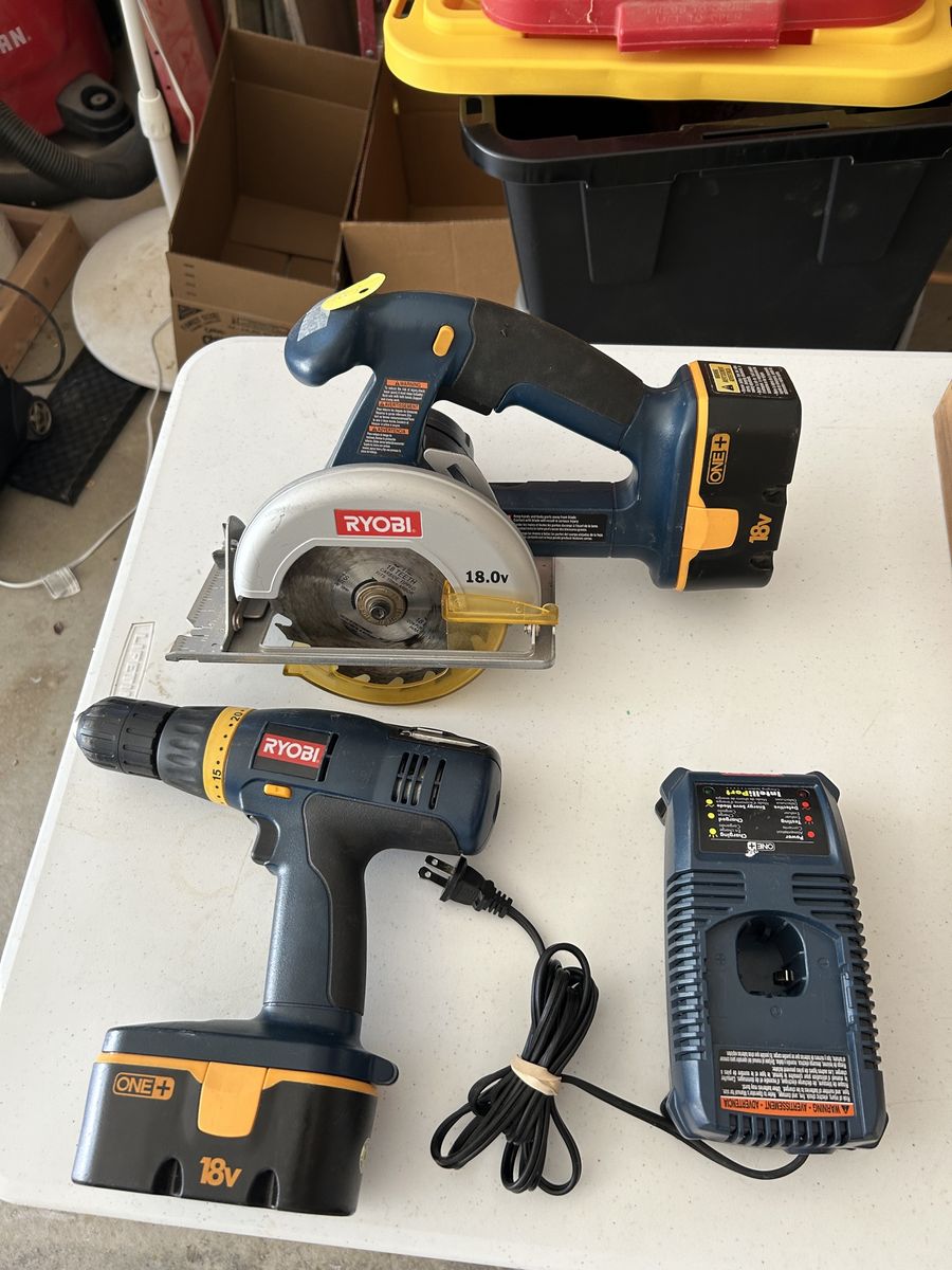 Ryobi 18V One+ Cordless Drill and Circular Saw Combo with Charger