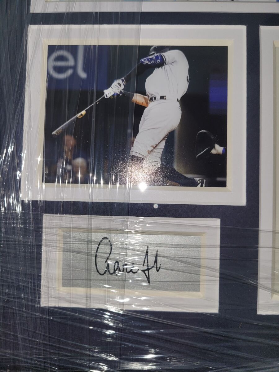 Like New Framed Aaron Judge 62 Home Run AL Record Facsimiler Signature New York Yankees Baseball 11"x14" Photo Sig Collage