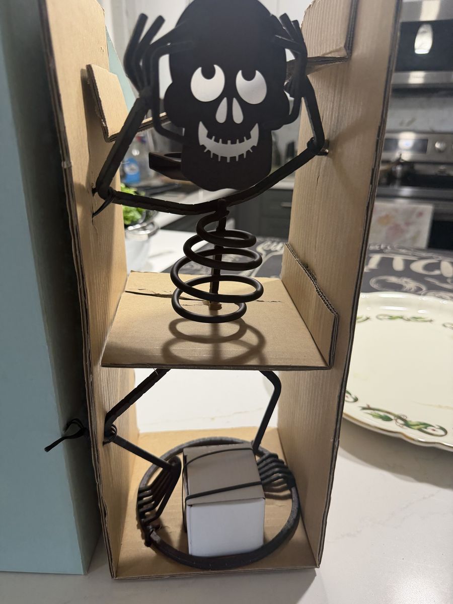 PartyLite Metal Skeleton Votive Tea Light Candle Holder Halloween Decor in Box
