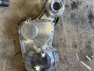 Custom Fabricated supercharger Kit for V twin Harley Davidson Motorcycle/- Aluminum Housing, Skull Logo
