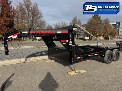 7x14 Maxx-D ROX Gooseneck Roll Off Trailer - 17.5K GVWR - 18 Ply Tires, Spare Mount, Winch Package