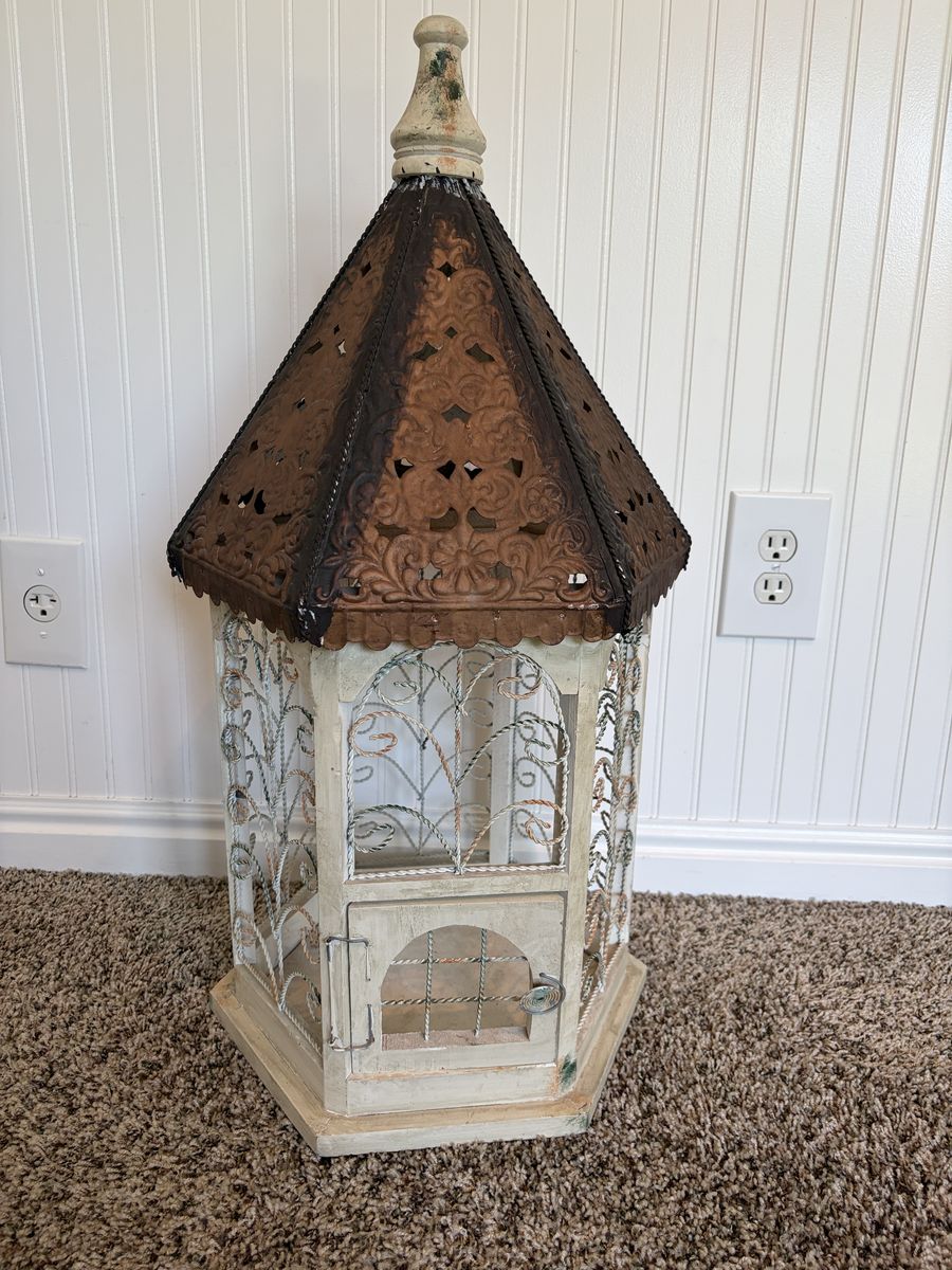Rustic Vintage Style Metal Decorative Birdcage Lantern – Beautiful Home Décor