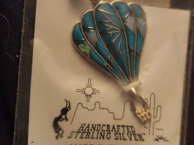 Sterling silver and turquoise pendant