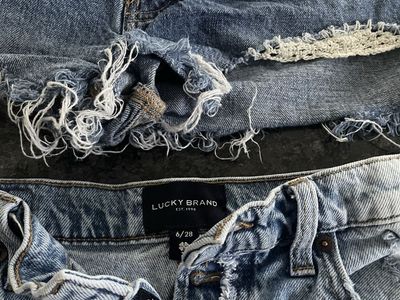 Lucky Brand Cutoff Denim Jean Shorts Lot of 2 Size 6/28 Distressed